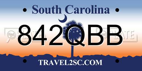 842QBB South Carolina License Plate
