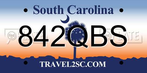 842QBS South Carolina License Plate