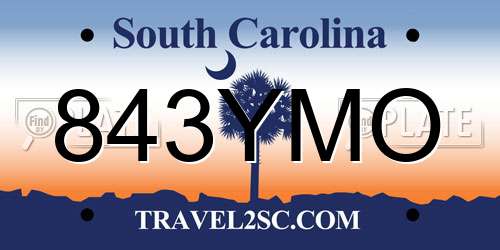 843YMO South Carolina License Plate