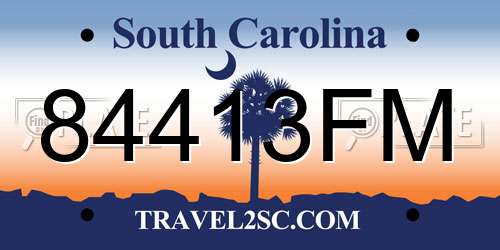 84413FM South Carolina License Plate