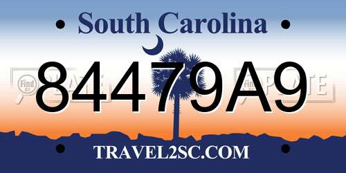 84479A9 South Carolina License Plate