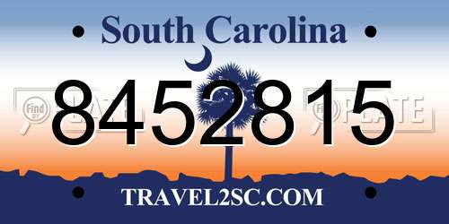 8452815 South Carolina License Plate