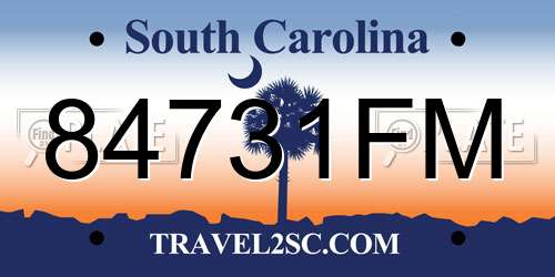 84731FM South Carolina License Plate
