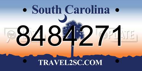 8484271 South Carolina License Plate