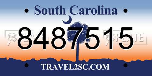 8487515 South Carolina License Plate