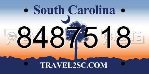 8487518 South Carolina License Plate