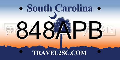 848APB South Carolina License Plate