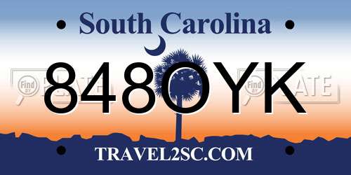 848OYK South Carolina License Plate