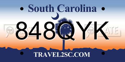 848QYK South Carolina License Plate