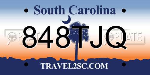 848TJQ South Carolina License Plate