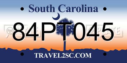 84PT045 South Carolina License Plate