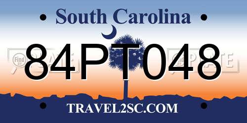 84PT048 South Carolina License Plate