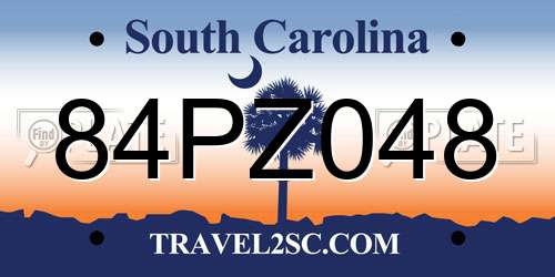 84PZ048 South Carolina License Plate