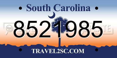 8521985 South Carolina License Plate