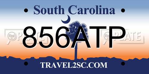 856ATP South Carolina License Plate