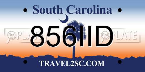 856IID South Carolina License Plate