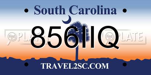 856IIQ South Carolina License Plate