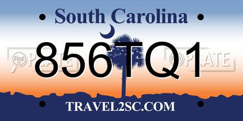 856TQ1 South Carolina License Plate