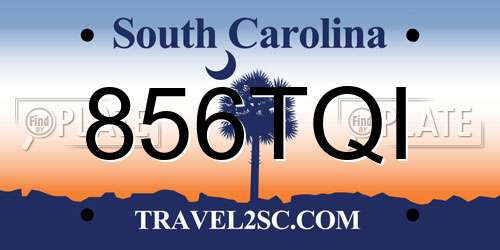 856TQI South Carolina License Plate