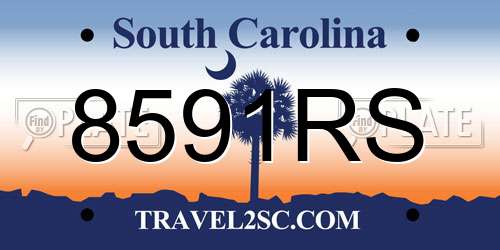 8591RS South Carolina License Plate