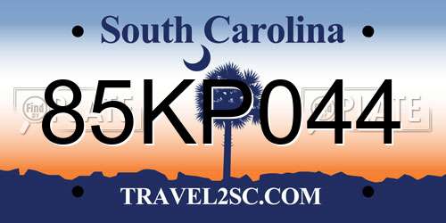 85KP044 South Carolina License Plate