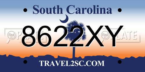 8622XY South Carolina License Plate