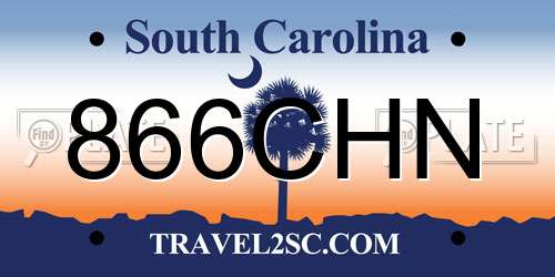 866CHN South Carolina License Plate