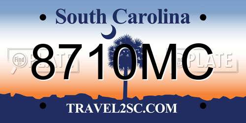 8710MC South Carolina License Plate