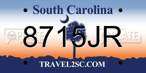 8715JR South Carolina License Plate