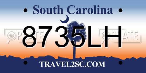 8735LH South Carolina License Plate