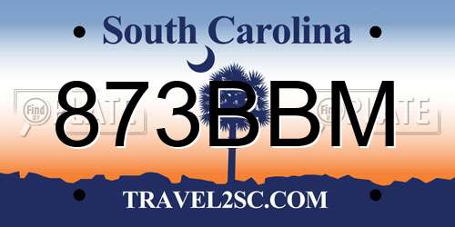 873BBM South Carolina License Plate