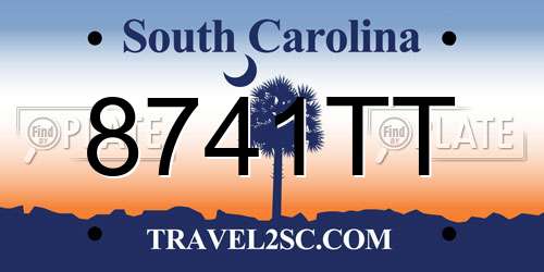 8741TT South Carolina License Plate