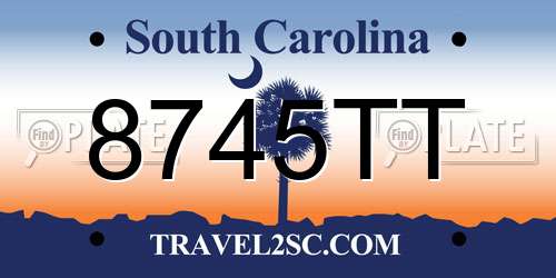 8745TT South Carolina License Plate