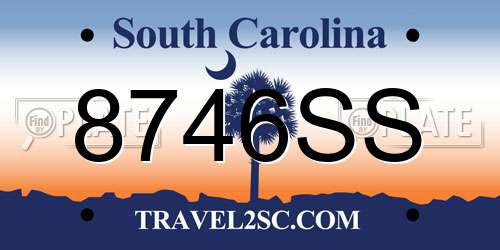 8746SS South Carolina License Plate