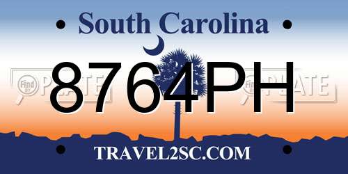 8764PH South Carolina License Plate