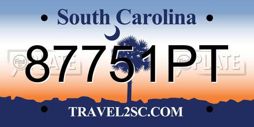 87751PT South Carolina License Plate