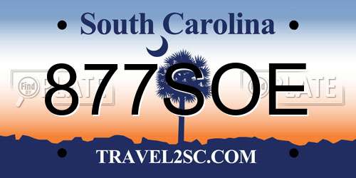 877SOE South Carolina License Plate