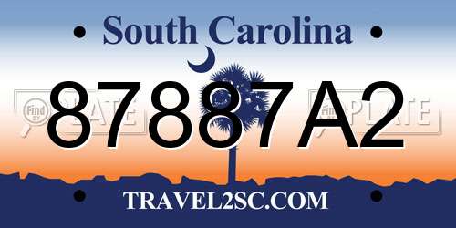 87887A2 South Carolina License Plate