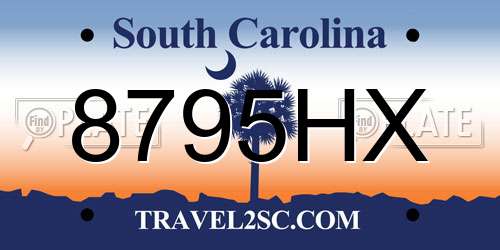8795HX South Carolina License Plate