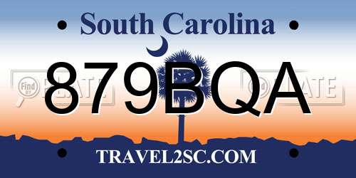 879BQA South Carolina License Plate