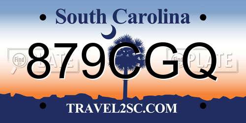 879CGQ South Carolina License Plate
