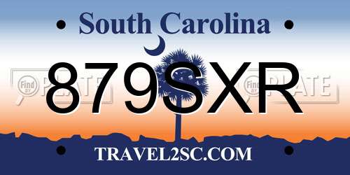 879SXR South Carolina License Plate