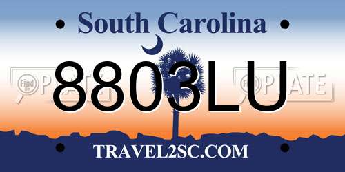 8803LU South Carolina License Plate