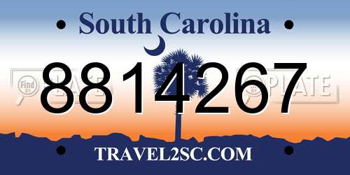 8814267 South Carolina License Plate