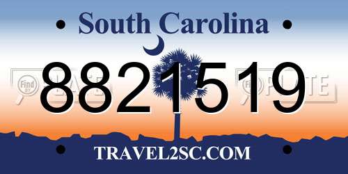 8821519 South Carolina License Plate