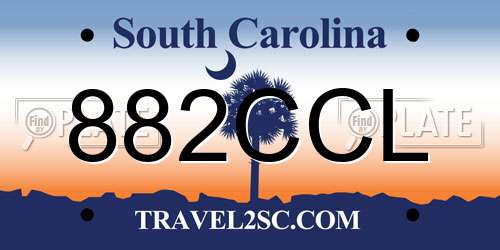 882CCL South Carolina License Plate