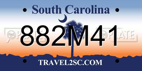 882M41 South Carolina License Plate