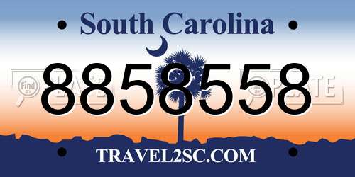 8858558 South Carolina License Plate