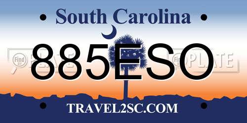 885ESO South Carolina License Plate
