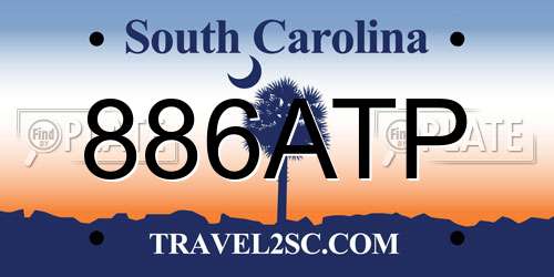 886ATP South Carolina License Plate